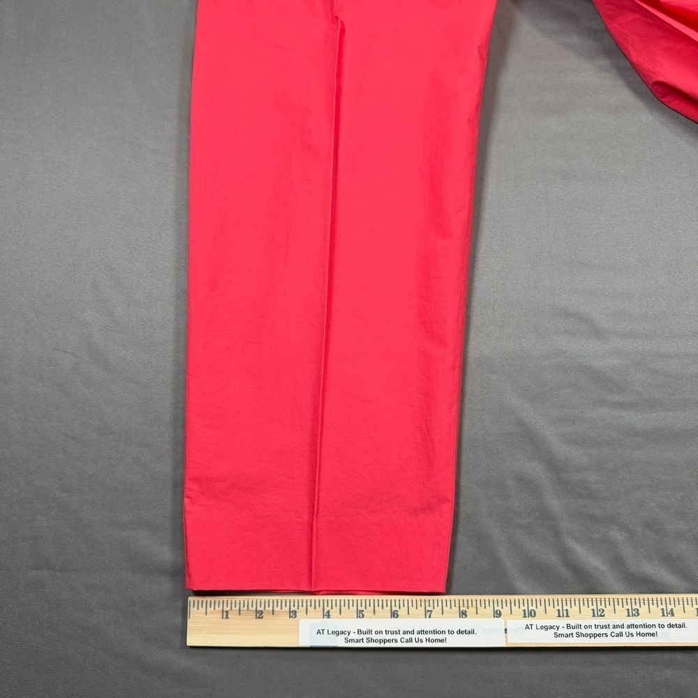 Liz Claiborne Vintage Womens M/L Coral Pink Cotton 2pc Jacket Pants Set Casual - Picture 14 of 16